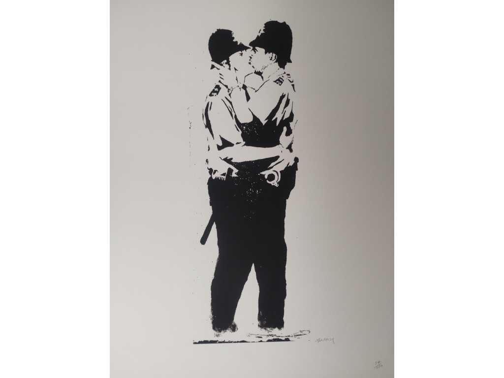 Banksy Kissing Cops