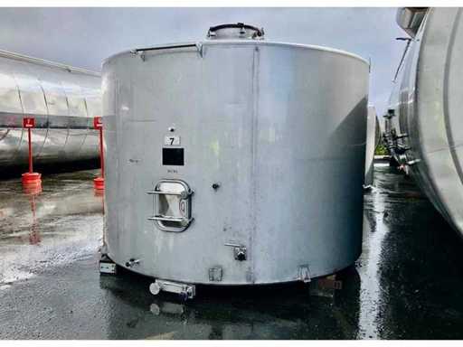   Cuve inox thermorégulée à fond plat de stockage alimentaire 155 HL Vendue à l’unité