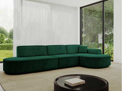 Rechtshoek bank - Green Velvet 