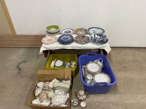 Set antieke servies en porselein – Europees en diverse merken