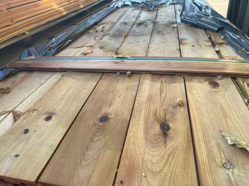 Kiefer Design Profil braun imprägniert 5100x140x18mm (105x)