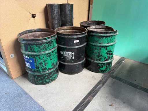 Empty oil drums (waste bins) (4x)