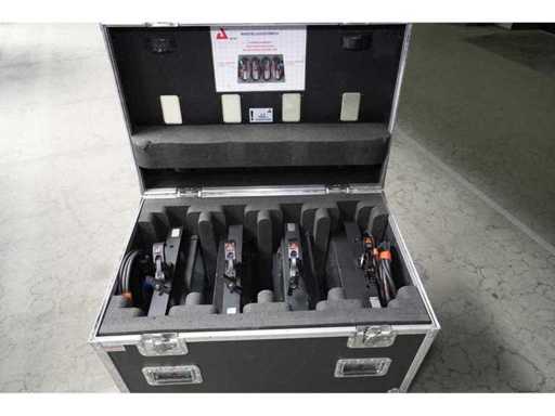 4x LED STROBE STORMY CC + FLIGHTCASE