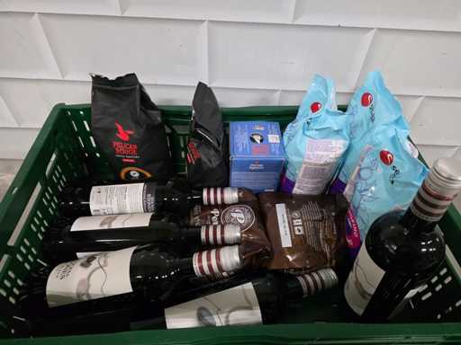 Various wine, coffee and toppings