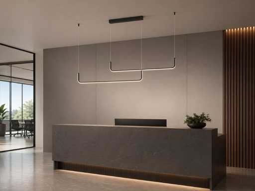 Lampe suspendue Alura 100cm & 100cm Duo Line 40W LED 3CCT Couleur & 3 étapes Gradation (1x)