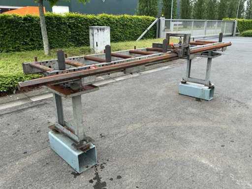 Convoyeur à rouleaux Kasto 3m avec système de mesure