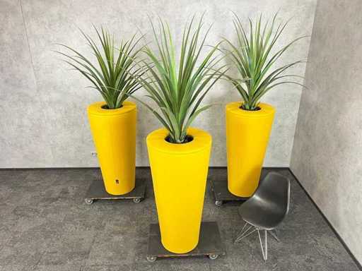 Flex&Co - 3x plante artificielle avec pot H210