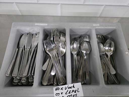 Ensemble de couverts couteau, cuillère et fourchette (50x)