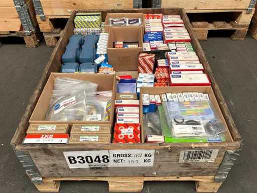 SKF, FAG, NTN, akn, SNR, ASAHI, NSK, NKE en IKO - Grote partij lagers, lagerblokken en afdichtingen 152KG
