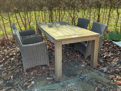 Luxor garden Tuintafel + 4x tuinstoel