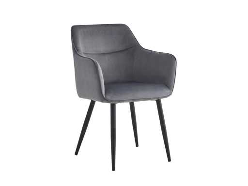 Colenis - City Eetkamerstoel - set van 50 - Grijs - Velvet - Industrieel - Stoel - Design - Armleuningen