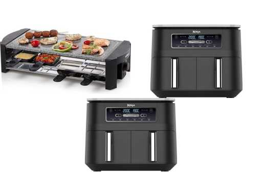 DOMO DO9189G Gourmetset | Ninja Foodi AF300EU Dubbele Airfryer XXL