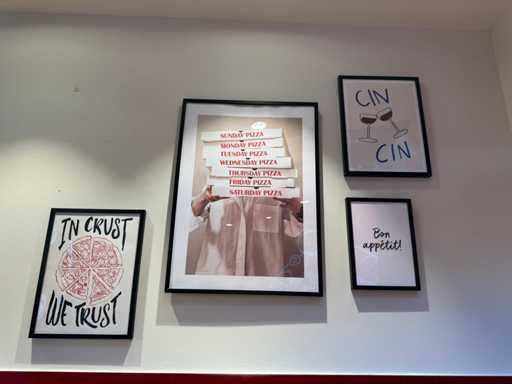 Wanddecoratie ''Pizza" (4x)