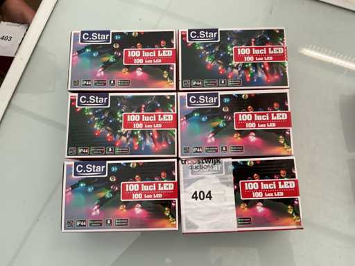 C.Star. Schutzart IP44. Innen- / Außenbereich, Weihnachts-LED-Beleuchtung. (6-fach)