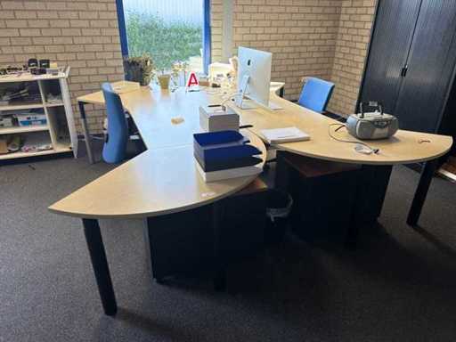 Installation du bureau avec chaise de bureau (2x)