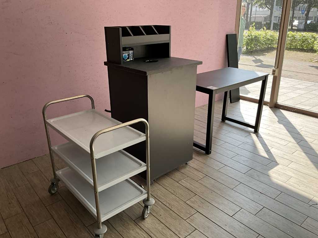Mobile lectern and serving trolley