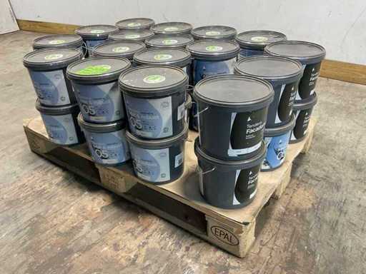Batch of wall and facade paint white 4.5L (34 buckets)