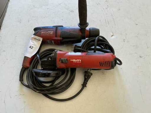 Szlifierka kątowa Hilti + Wiertarka (2x)