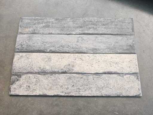 Carrelage de sol Coem Bricklane Nero Mat 10,1x61,4 cm 6,75 m²