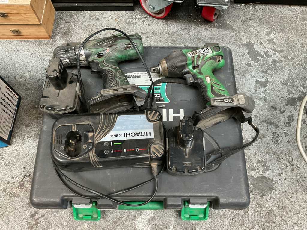 Hitachi WR14DL DS14DVF3 Cordless tool set Troostwijk Auctions