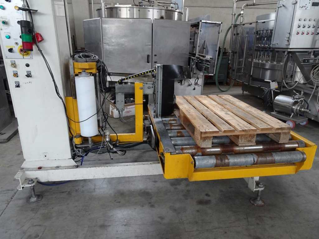 TOSA - AUTOMATIC SHEARING WRAPPING MACHINE WITH ROTATING ROLLER CONVEYOR 