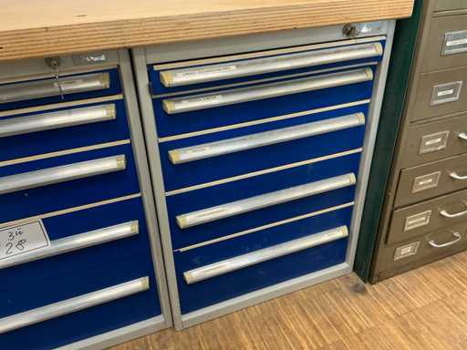 Armoire à outils avec meuleuse d’établi