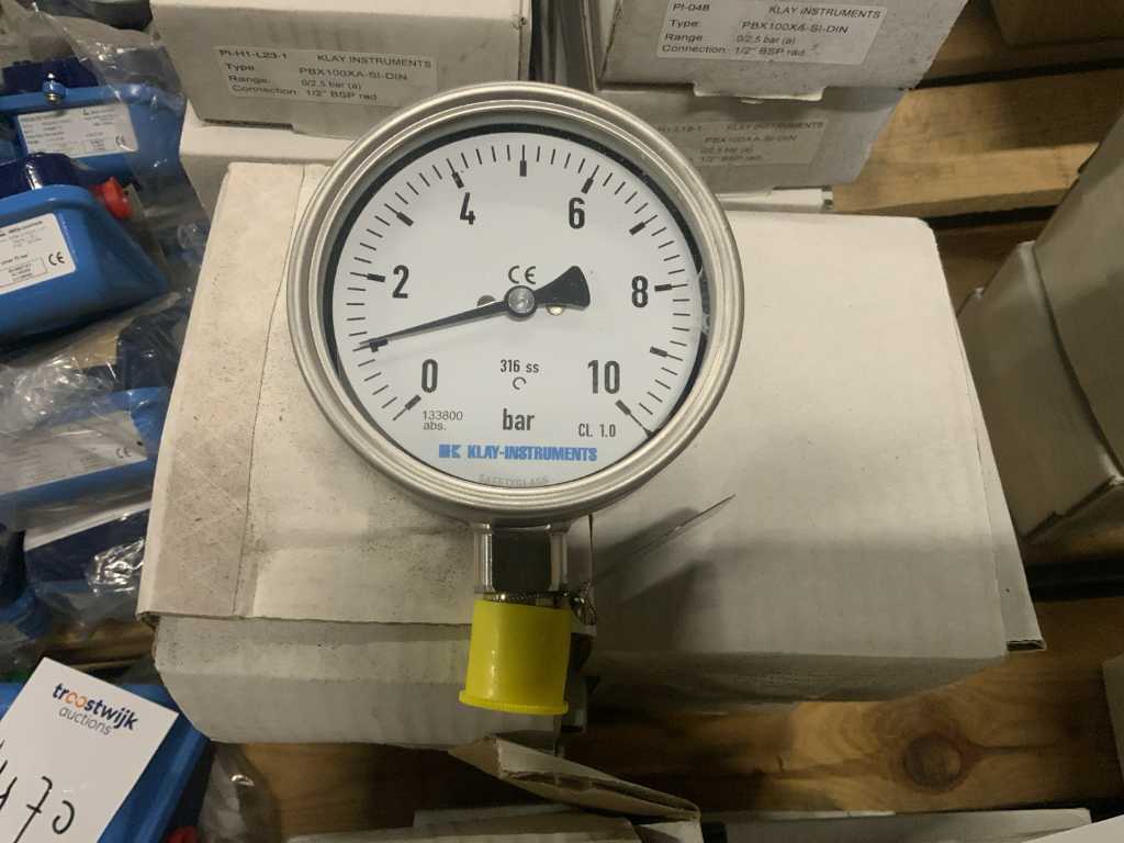 Klay instruments PBX100XA-SI-DIN Pressure Gauge (22x)