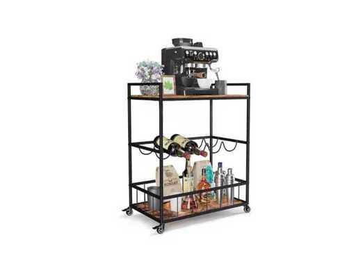 Furnilux - Suport pentru vinuri - Cărucior de bucătărie (2x)