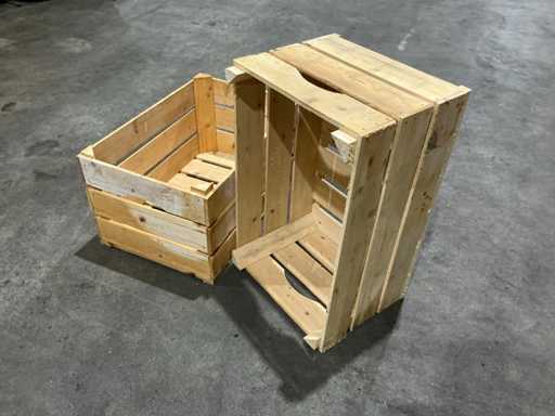 Houten fruitkist (2x)