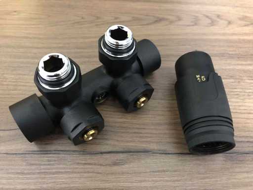 Lavinno - Design kraanset zwart- Muur