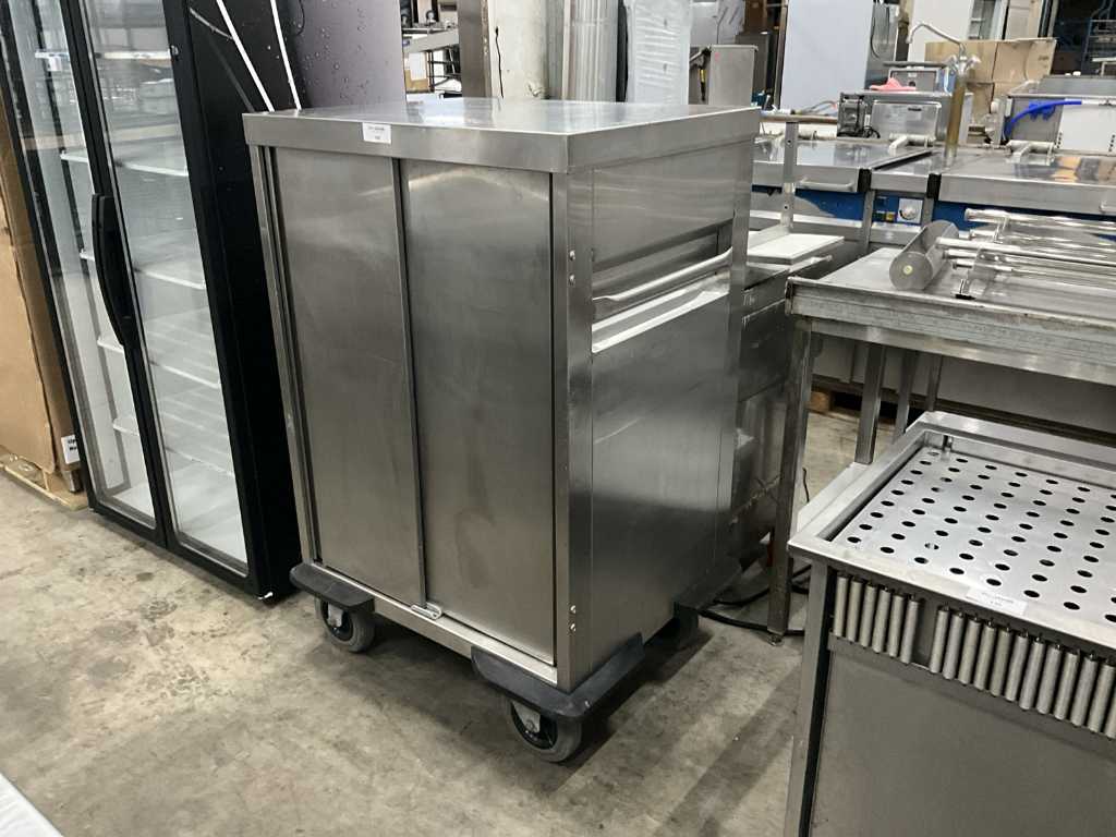 Stainless steel mobile cabinet for gastronorm