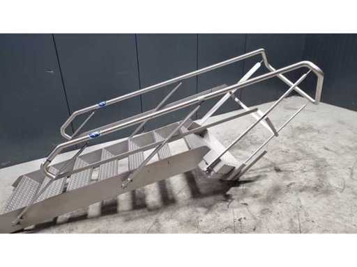 Stainless steel platform with stairs
