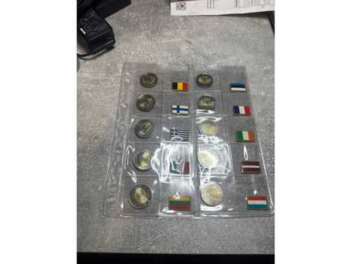 10x2€ 30jahre eu Flagge  2015