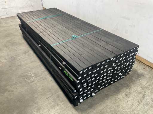 Douglas planed post black 270x6.5x6.5 cm (75x)