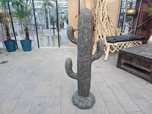 Figura decorativa esclusiva a cactus - 120cm - finitura nero-oro
