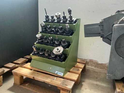Assortiment gereedschapshouders SK40, deels uitgerust