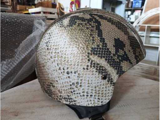 Vintage python motorcycle helmet