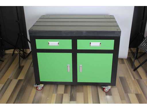 FREUTEK LON0017 schwerer Werkstattschrank 2 Türen, 2 Schubladen 600 x 900 mm