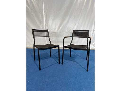 MaxxGarden - Sedia da giardino in metallo 2 pezzi