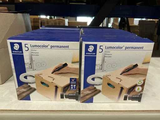 Partia markerów permanentnych Staedler Lumocolor (120x)