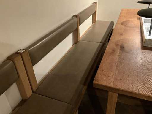 Hutten - Panca da ristorante con rivestimento in pelle (2x)