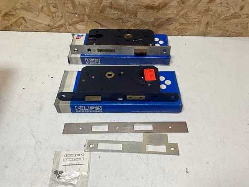 Lips Mortise lock and panic lock (2x)