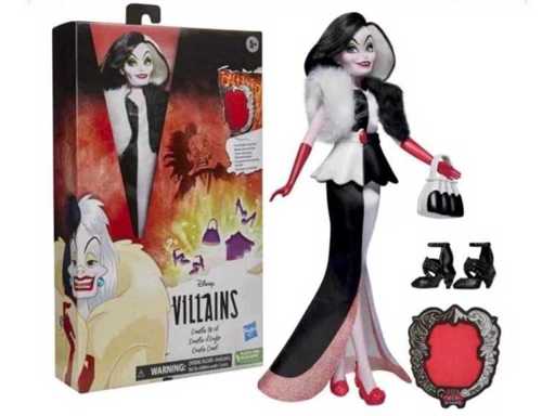 Set aus 4 Cruella d'enfer-Naughty Puppen und Zubehör, neu in der Originalverpackung