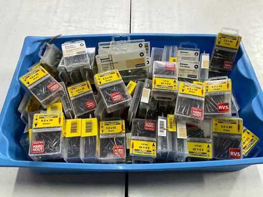 Rotadrill & Gamma Assorti diverse schroeven RVS en verzinkt (100x)