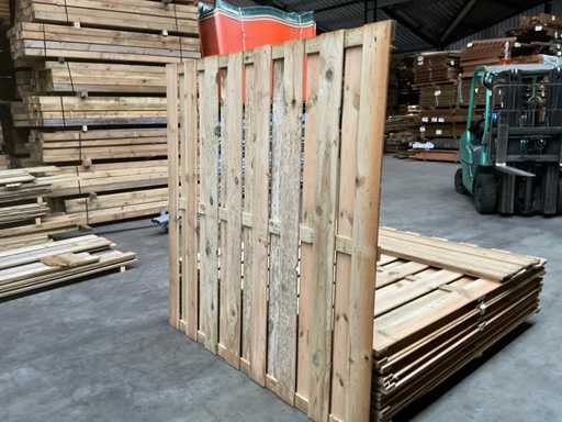 Kiefernimprägniertes Gartengitter 180x180 cm (10x)