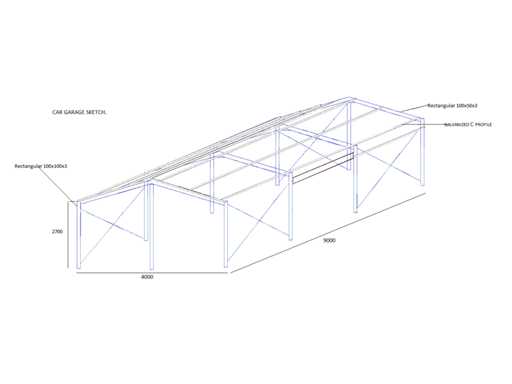 EMANUEL STEEL CONSTRUCTION Metalen garage