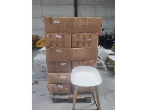 2x weißer Barhocker, Holzrahmen neu pro 4 (8x)