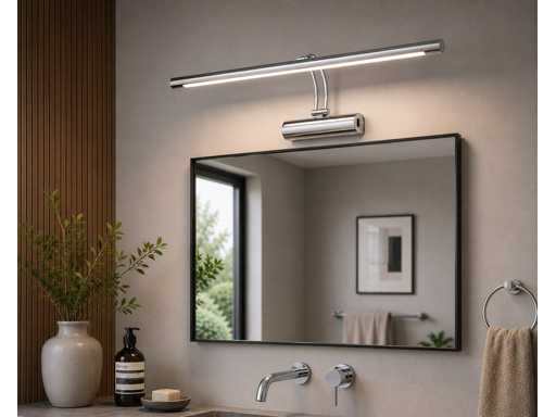 2 x LED Mirror / Painting Light 8W – 4200K Neutral White - Chrome – IP45 – ANKA-8