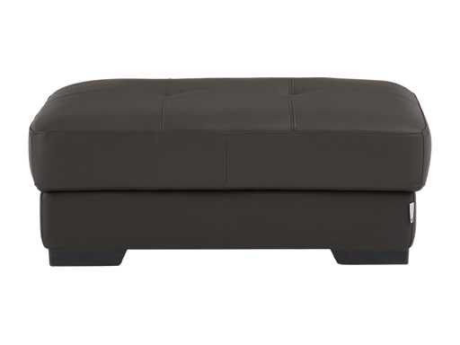 Leren ottomaan - bruin