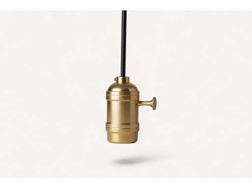 (323x) Fitting E27 kleur “messing” - inclusief kabel 3m